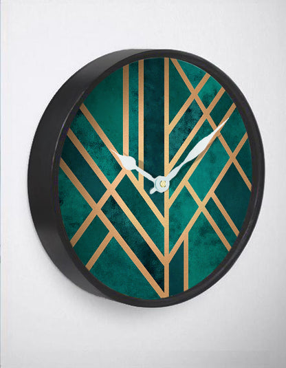 Emerald Art Deco Wall Clock