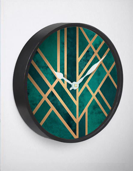 Emerald Art Deco Wall Clock