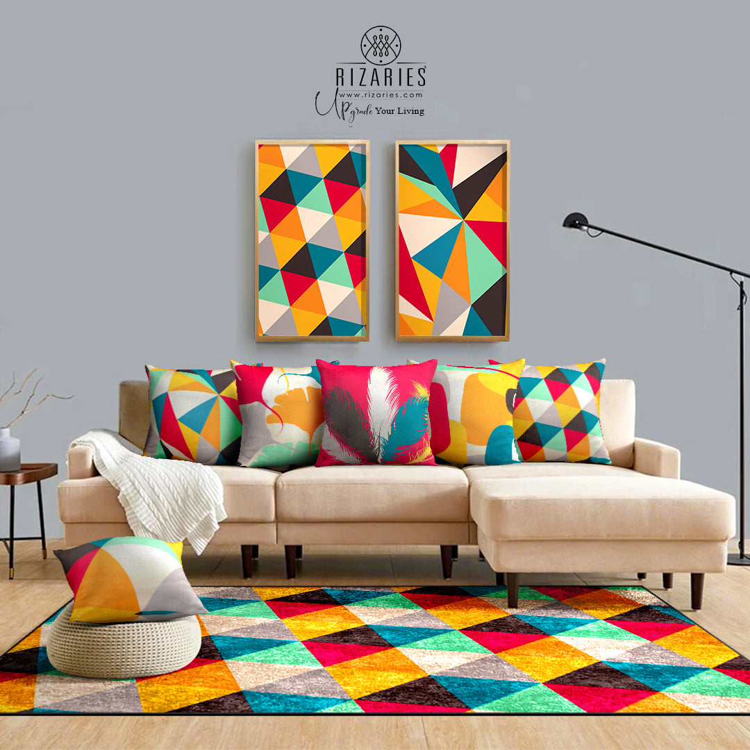 SuperSoft Colorful Sun Flowers Throw Cushion