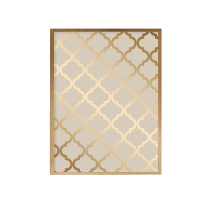 Copper Quatrefoil Canvas Painting