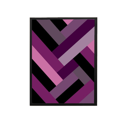 Purple Lines Canvas Painting