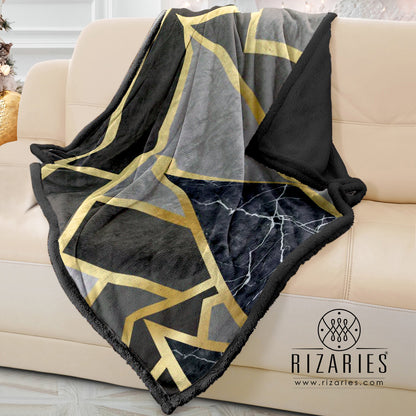 Soft Grey Mosaic Sofa Blanket Throw