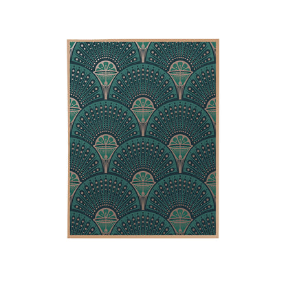 Emerald Peacock Design Canvas Painting