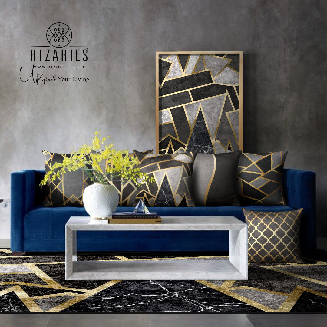 SuperSoft Grey Gold Pattern