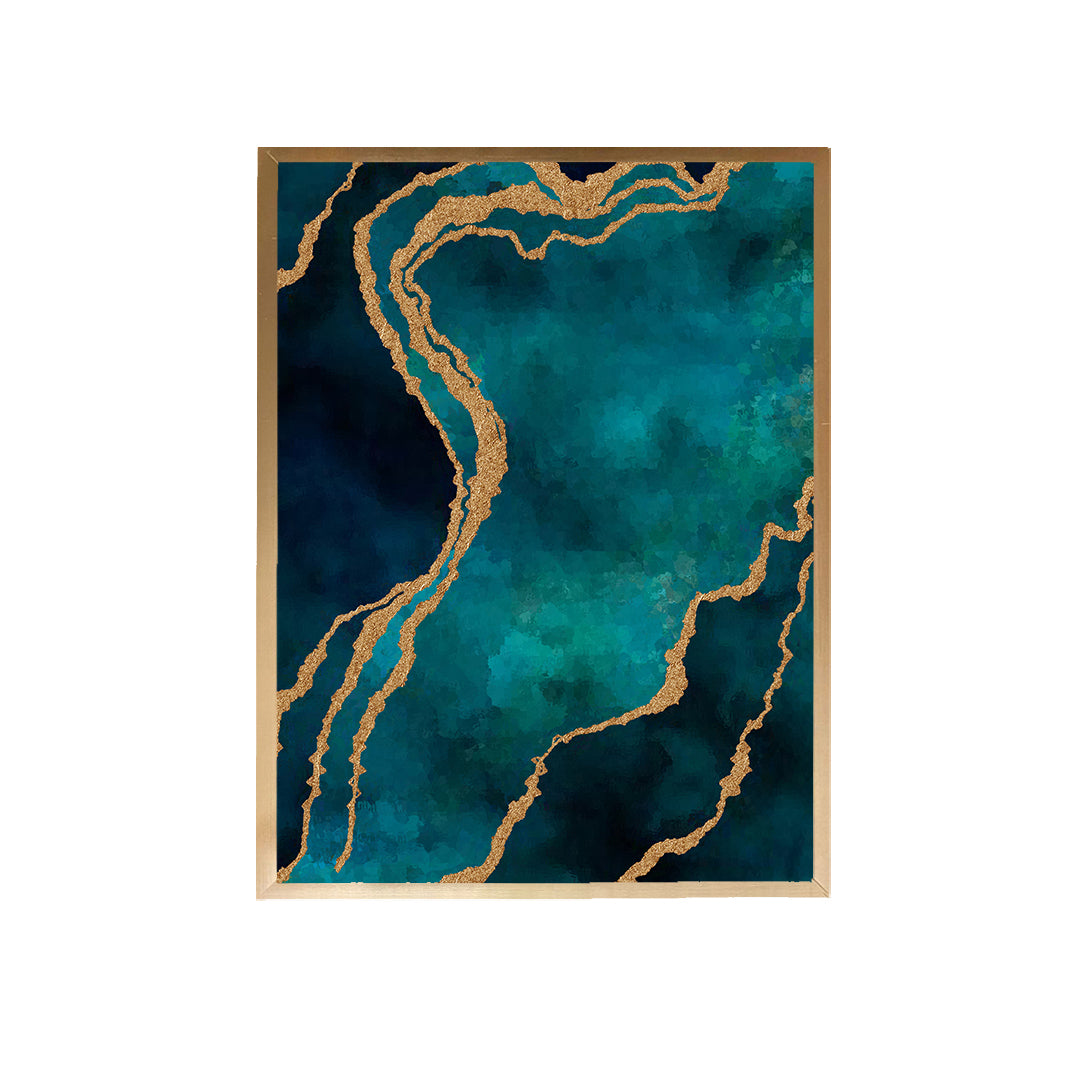 Sea Green Abstract Handmade Canvas Painting