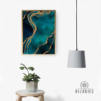 Thumbnail for Sea Green Abstract Handmade Canvas Painting