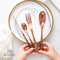 Thumbnail for Modern Rose Gold Cutlery Set