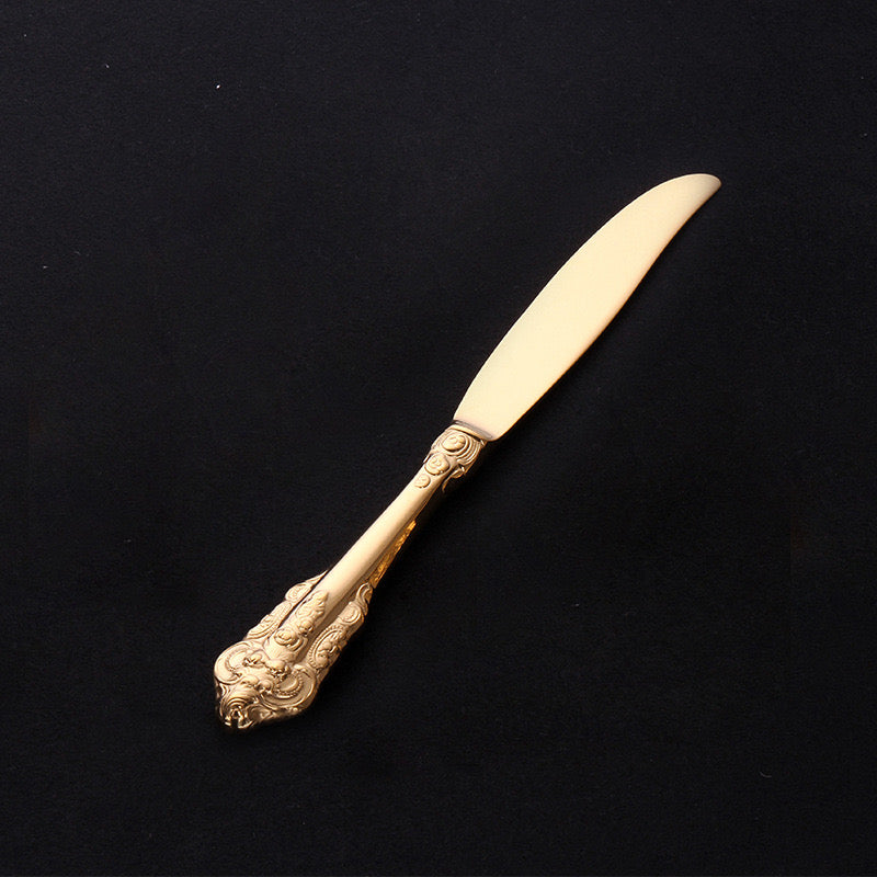 Carving Gold Cutlery Set