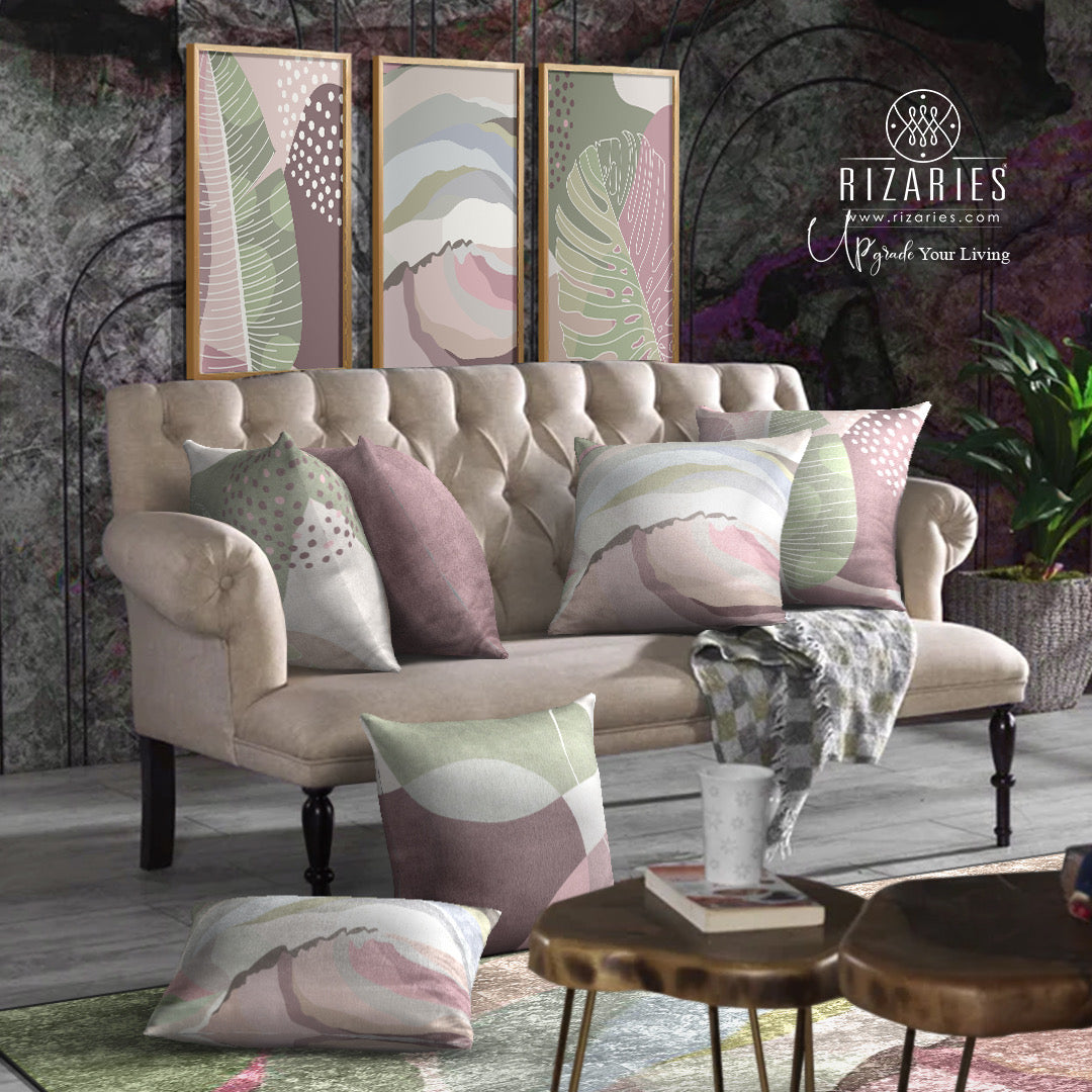 Mist Pink Throw Cushions Set of 6