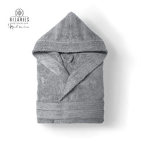 Thumbnail for New Terry Hooded Bathrobe (Dark Grey, Lite Grey, Blue, Red, Pink, White)