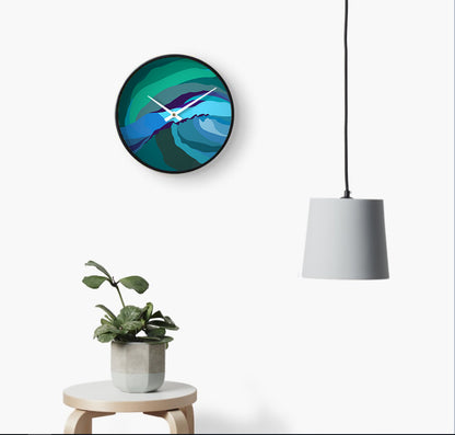 Teal Sky Wall Clock