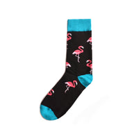 Thumbnail for Flamingos on Black Crazy Socks