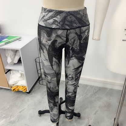 Grey Abstract Crazy Workout 2 Pcs Set