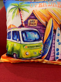 Thumbnail for Canvas Beach Surfing Cushion Cover