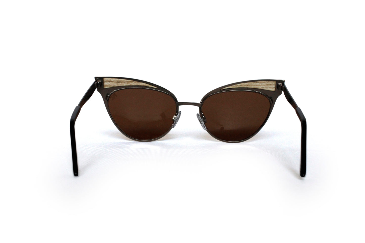 Cat Eye Metal Wood Sunglasses