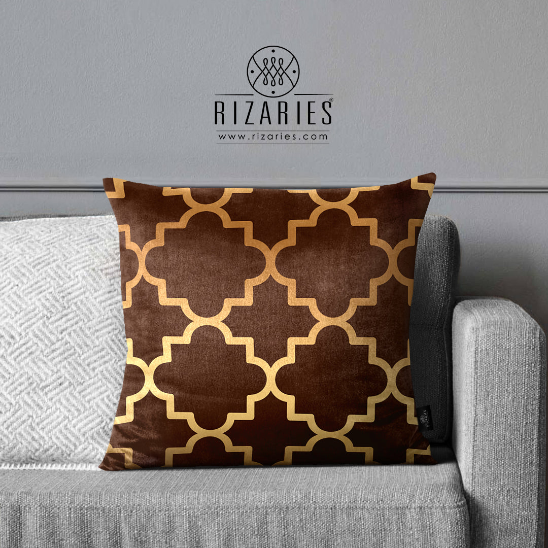 SuperSoft Brown Quatrefoil