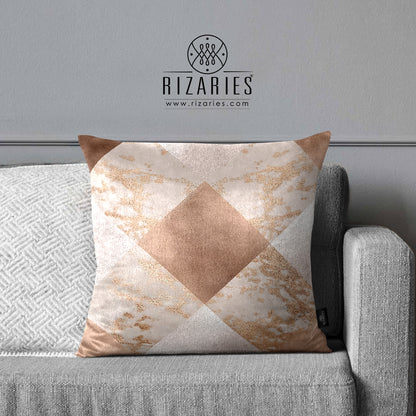 SuperSoft Copper Foil Diamond Throw Pillow