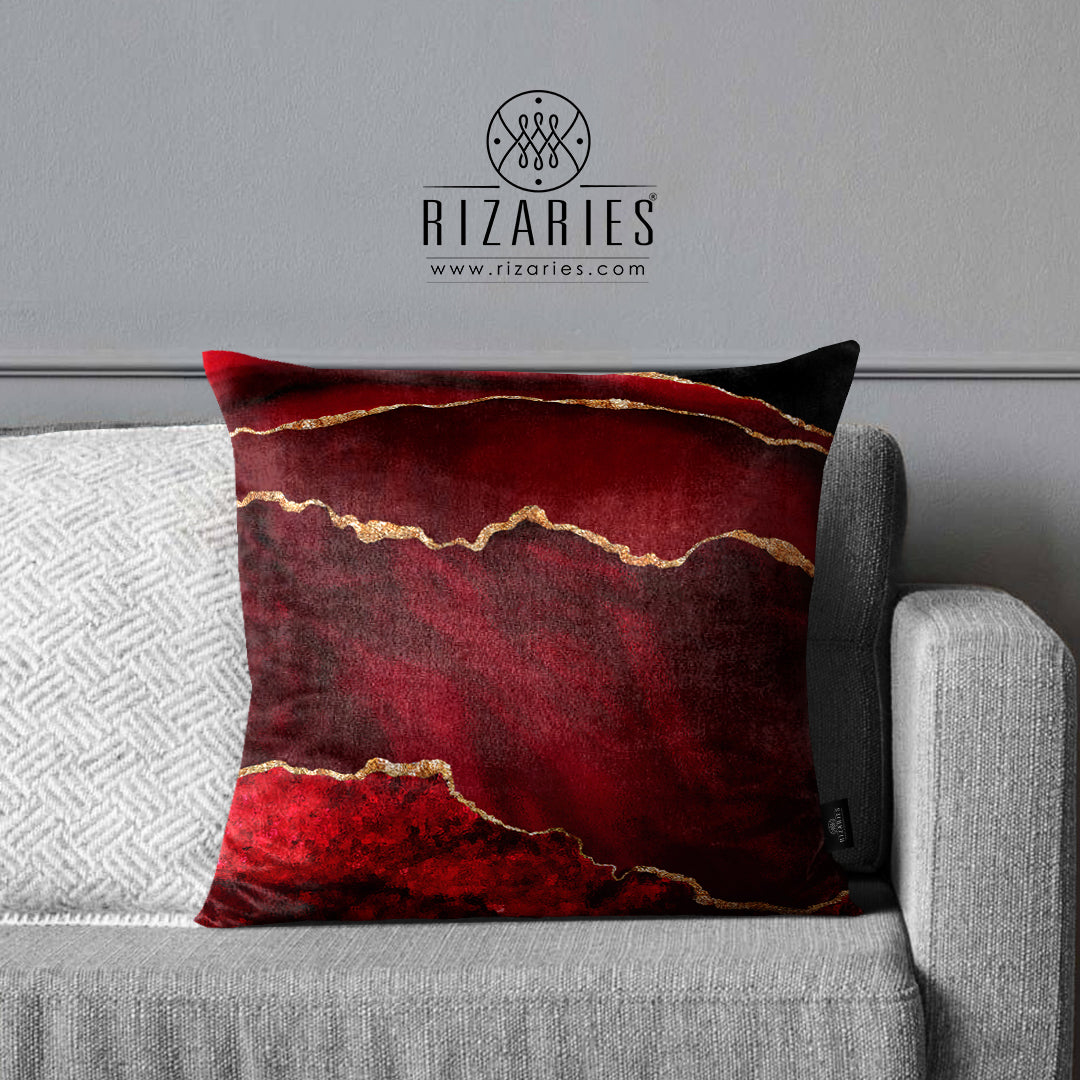 SuperSoft Maroon Abstract Throw Pillow