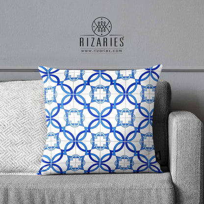 SuperSoft Navy Tile Pattern