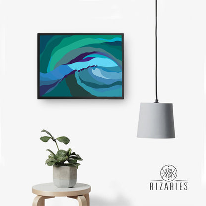 Teal Sky Handmade Canvas Painting