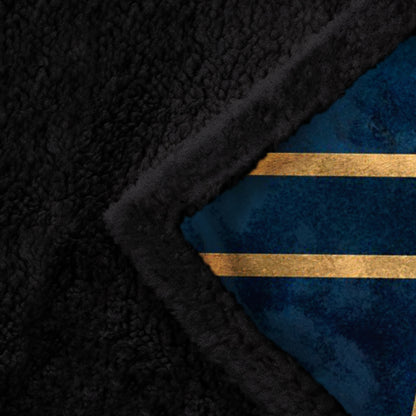 Soft Blue Art Deco Sofa Blanket Throw