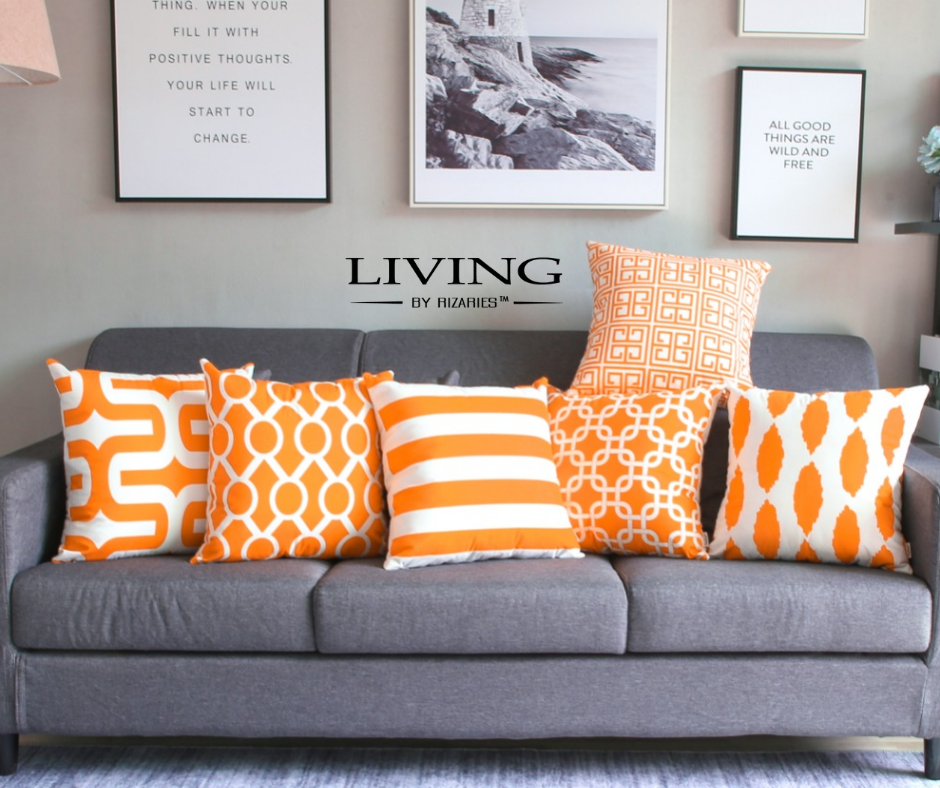 Super Soft Orange Rounds Cushion Cover