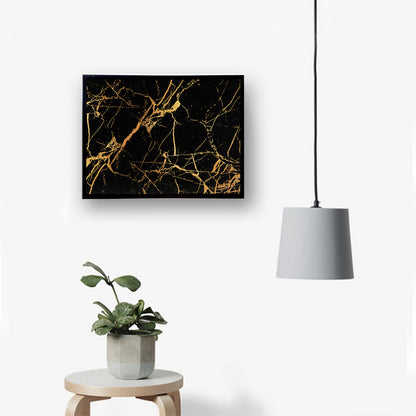 Black & Gold Canvas Painting