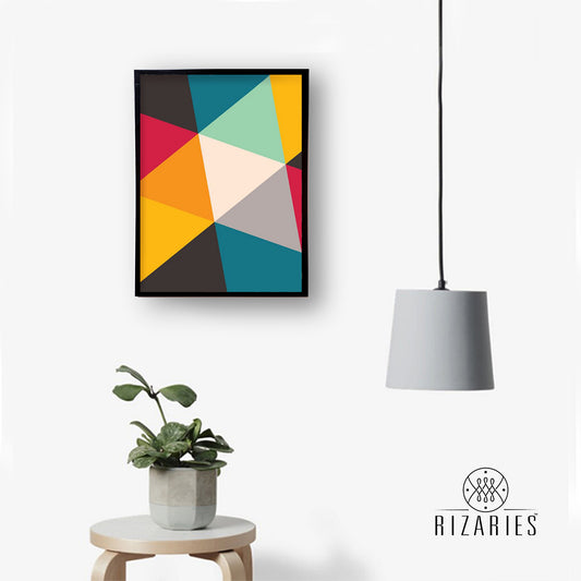 Colorful Triangle Canvas Painting