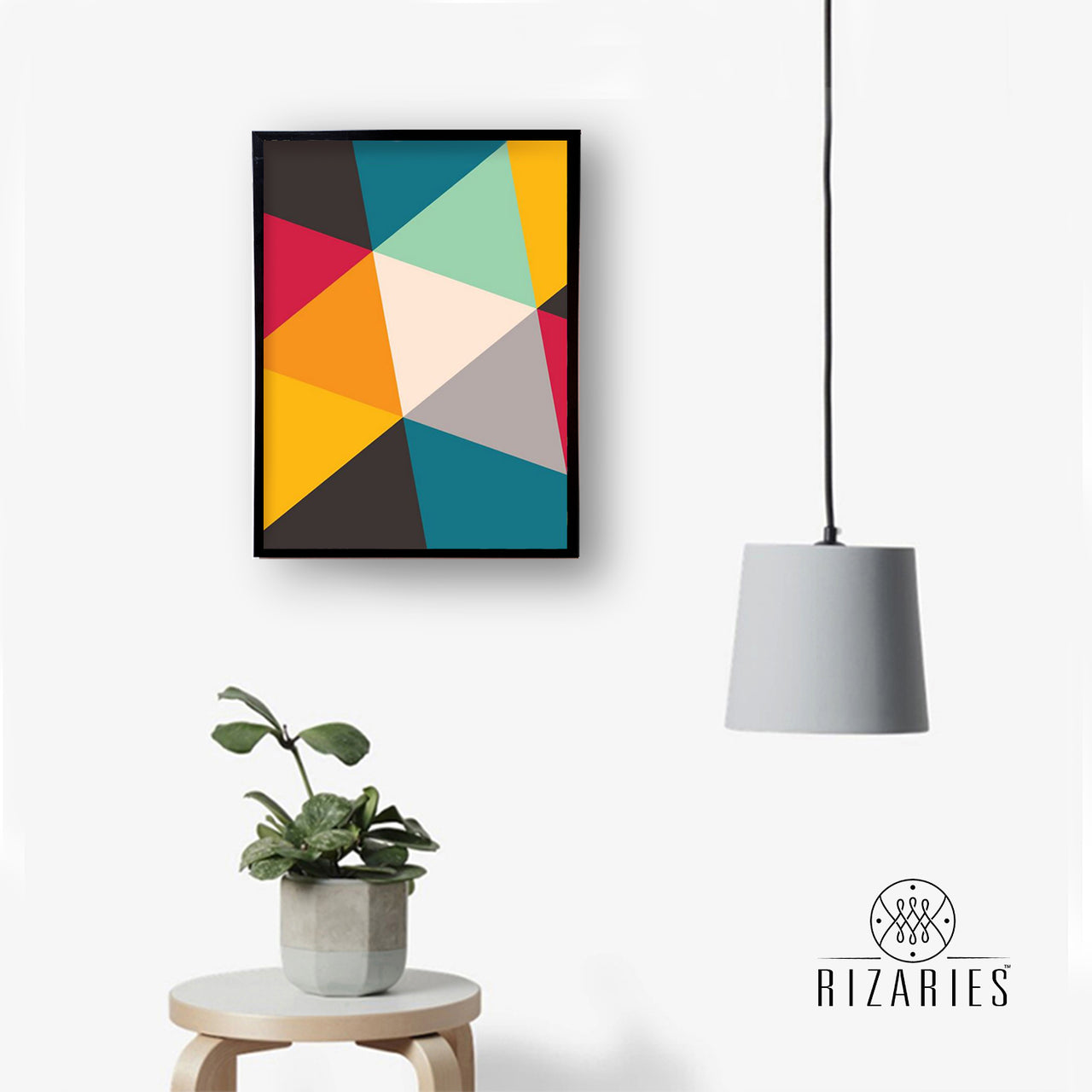 Colorful Triangle Canvas Painting