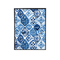 Thumbnail for Navy Arabesque Tiles Canvas Painting