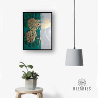 Thumbnail for Tropical Leaves Handmade Canvas Painting