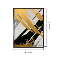 Thumbnail for Black & Gold Abstract Canvas Painting