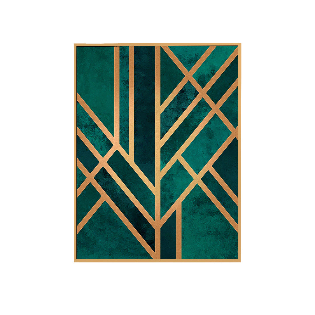 Emerald Art Deco Canvas Painting