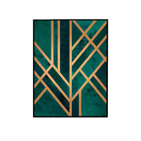 Thumbnail for Emerald Art Deco Canvas Painting