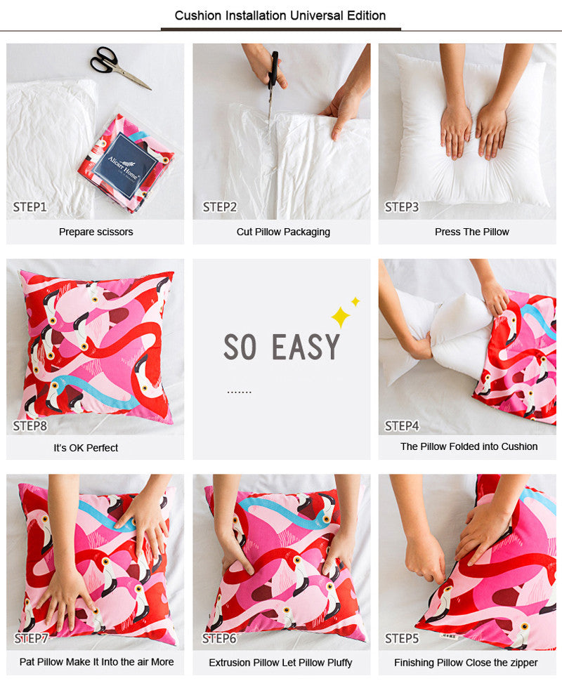 SuperSoft Tropical Geometric Throw Pillow