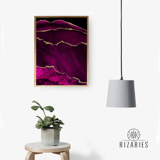 Purple Abstract Canvas Painting