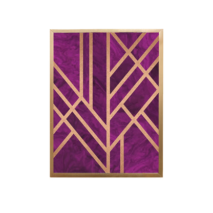 Purple Art Deco Canvas Painting