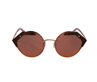 Thumbnail for Round Rose Gold Metal Wood Sunglasses