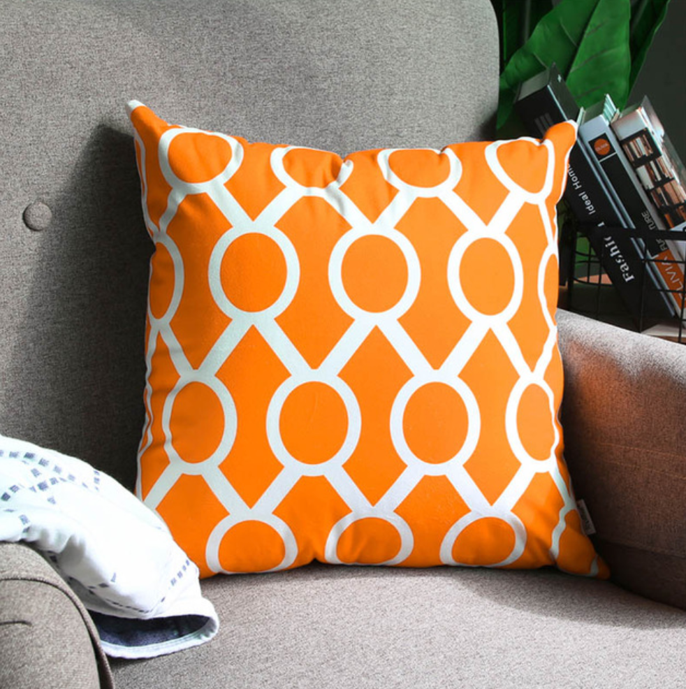 Super Soft Orange Rounds Cushion Cover