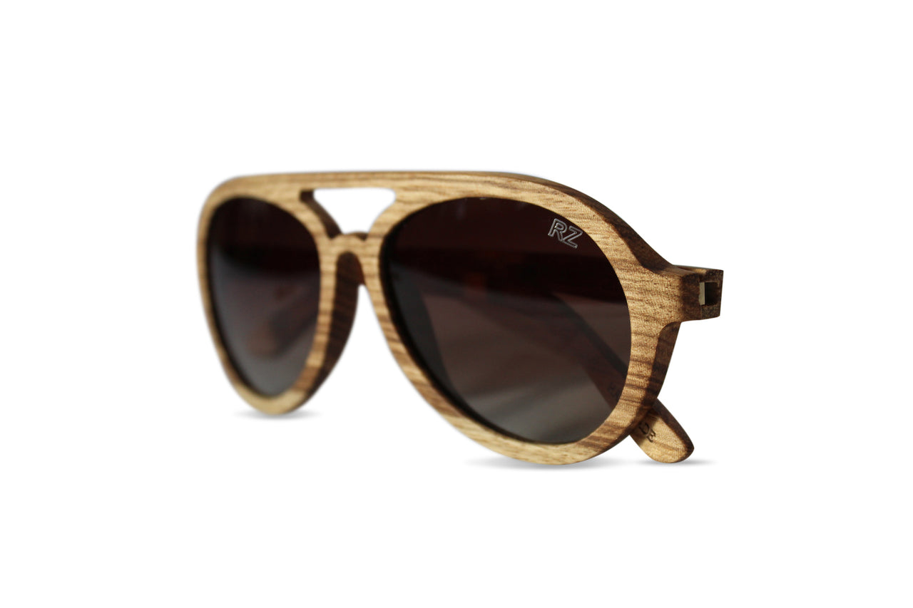 Natural Zebra Wood Sunglasses