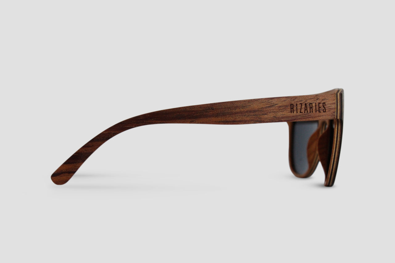 Straight Rose Wood Sunglasses