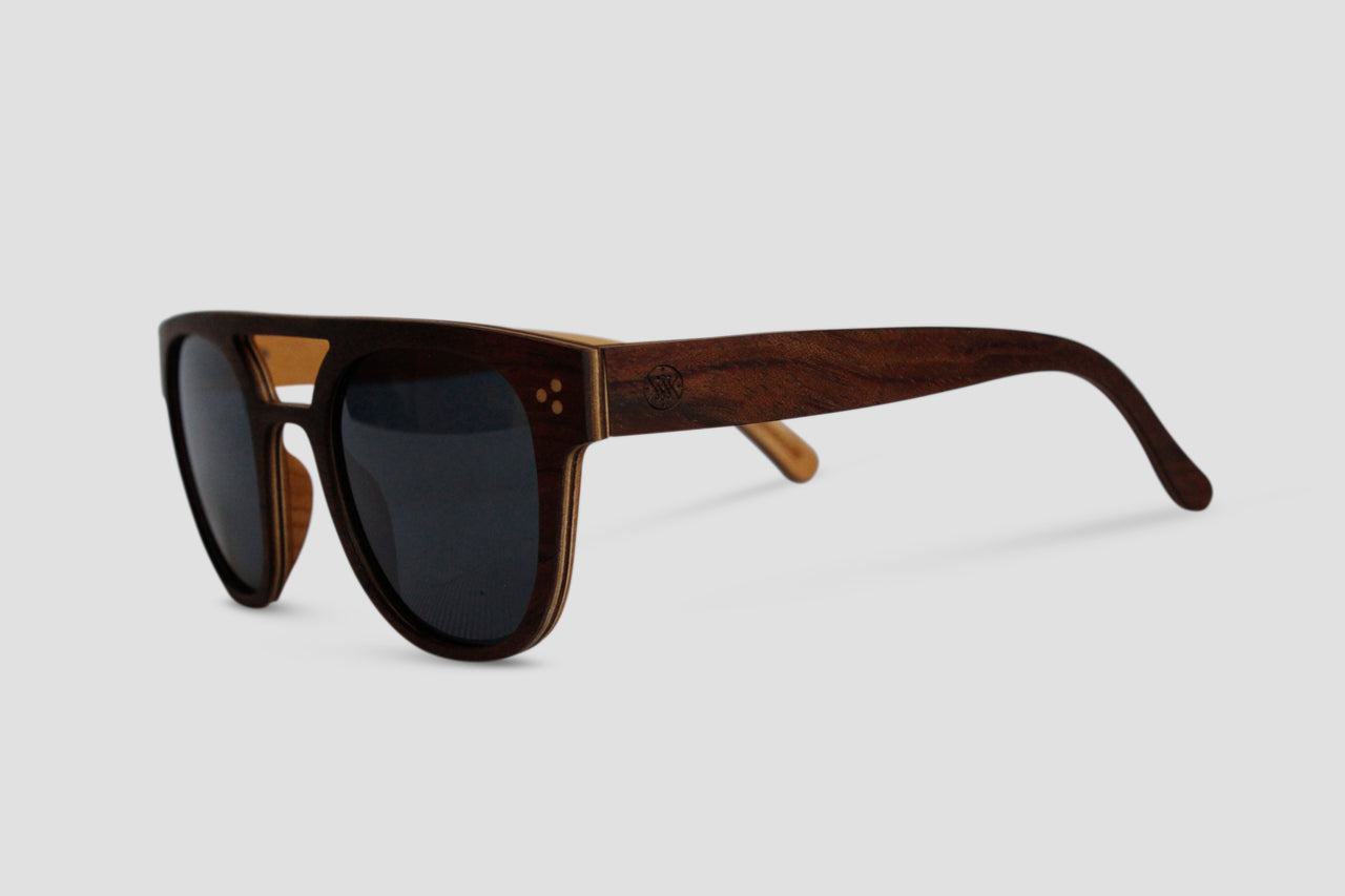 Straight Rose Wood Sunglasses