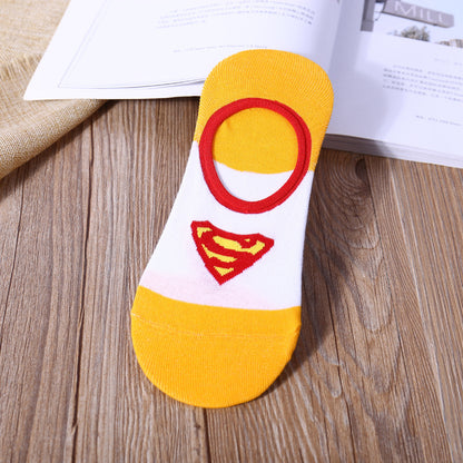 Pack of 5 Superhero Slip On Crazy Socks