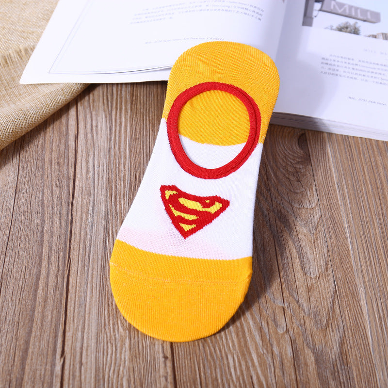 Pack of 5 Superhero Slip On Crazy Socks