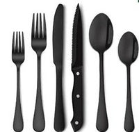 Thumbnail for New Black Cutlery Set