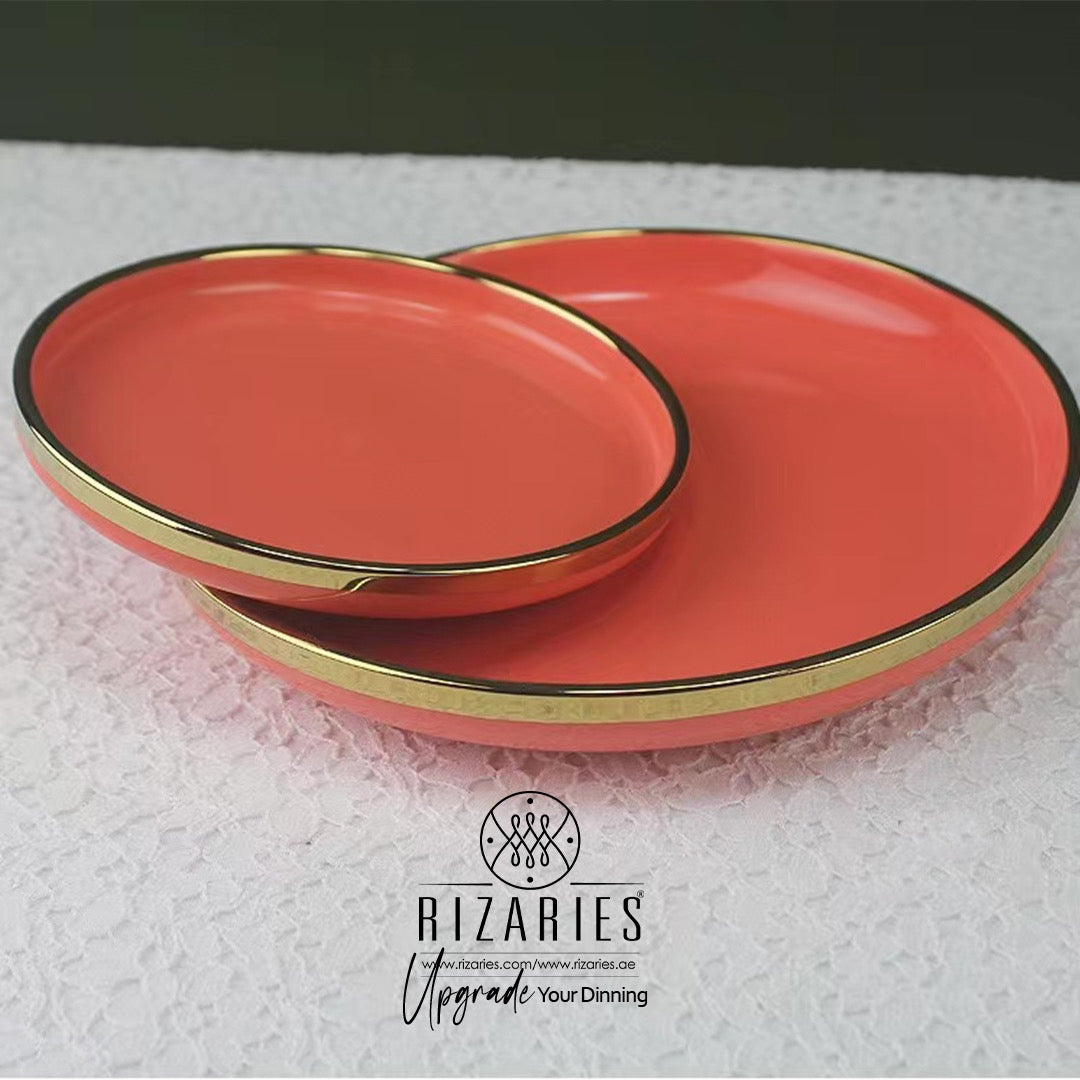 Pink & Gold Porcelain Plate