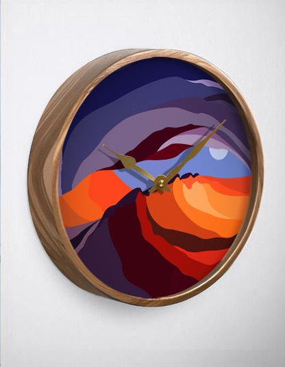 Purple Mountain Wall Clock