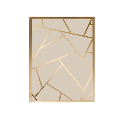 Beige Geometric Canvas Painting