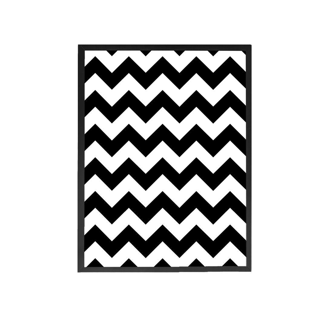 Black & White ZIG-ZAG Handmade Canvas Painting