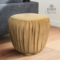 Thumbnail for Soft Modern Wrinkle Pattern Round Ottoman